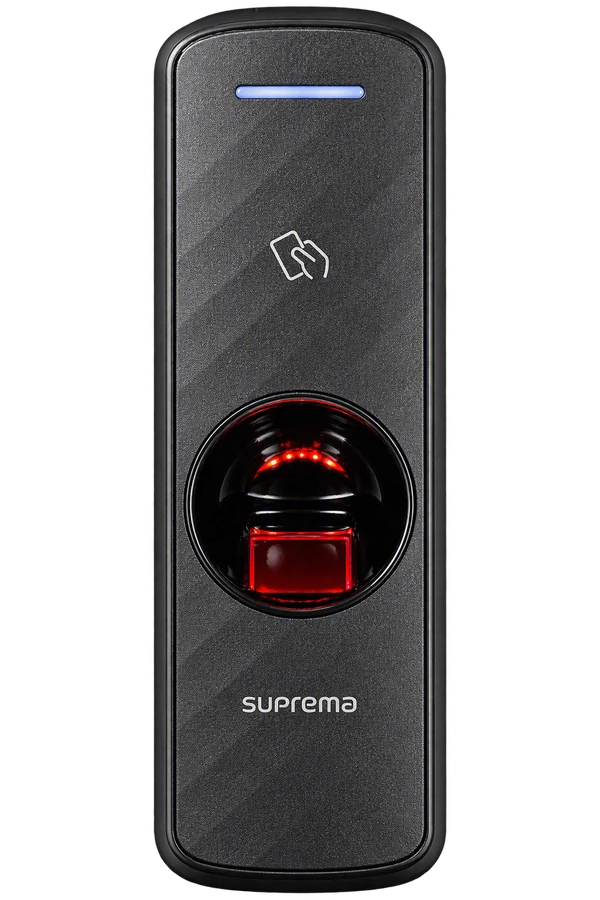 Vista frontal del dispositivo compacto Suprema BioEntry P2