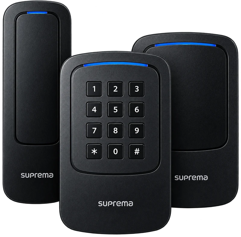 Tres formatos originales del lector de tarjetas Suprema Xpass 2
